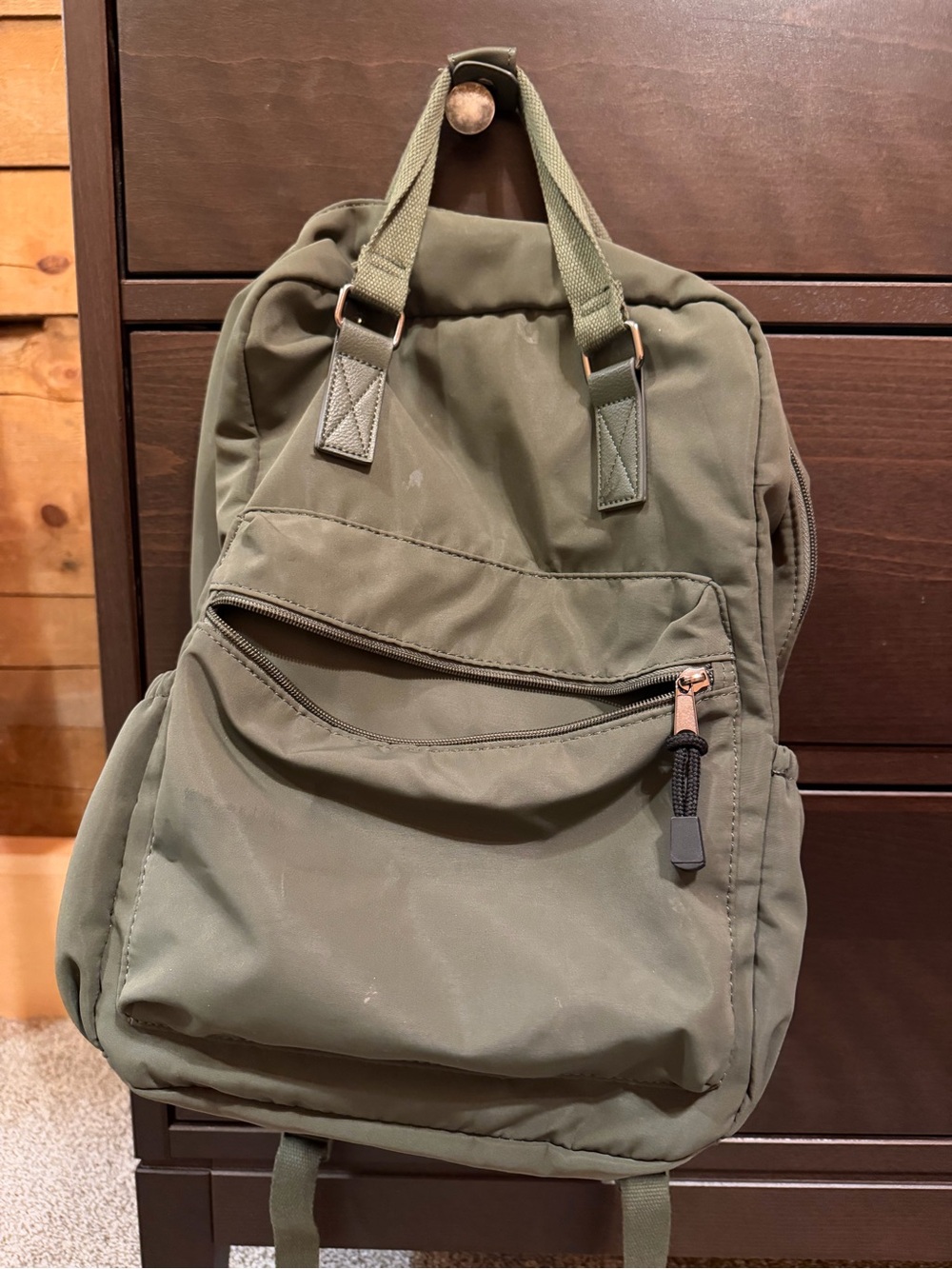 Universal Thread Olive Green Canvas Backpack